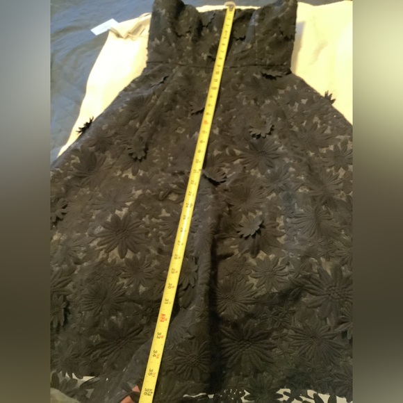 ♠️NWT Kate Spade ♠️ Black Marjory Dress♠️3D Flowers - Picture 10 of 11